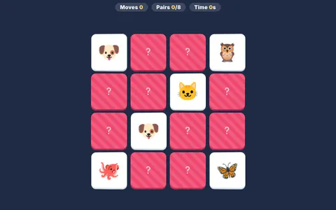 Animal Memory Match – free unblocked game
