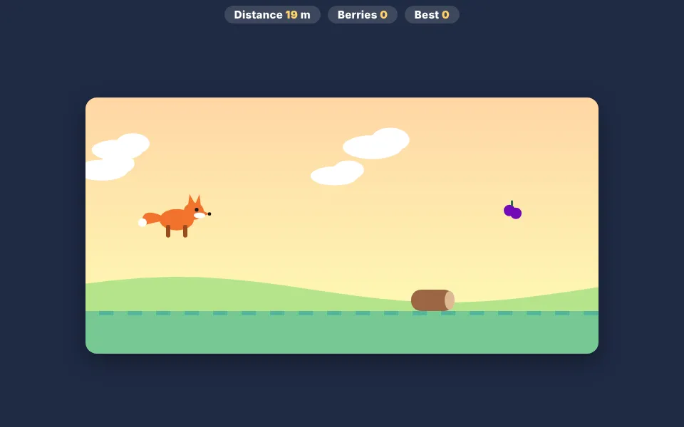 Jumpy Fox Run – free online game for kids